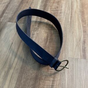 Brown Frye Leather Belt with Brass Buckle